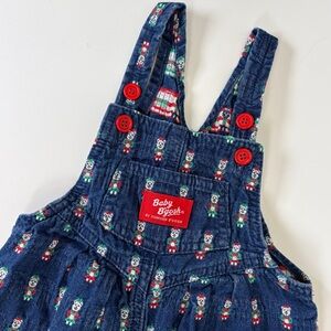 VTG Holiday Bear OshKosh Ovealls 24M Vestbak Made in USA Baby B’Gosh Christmas